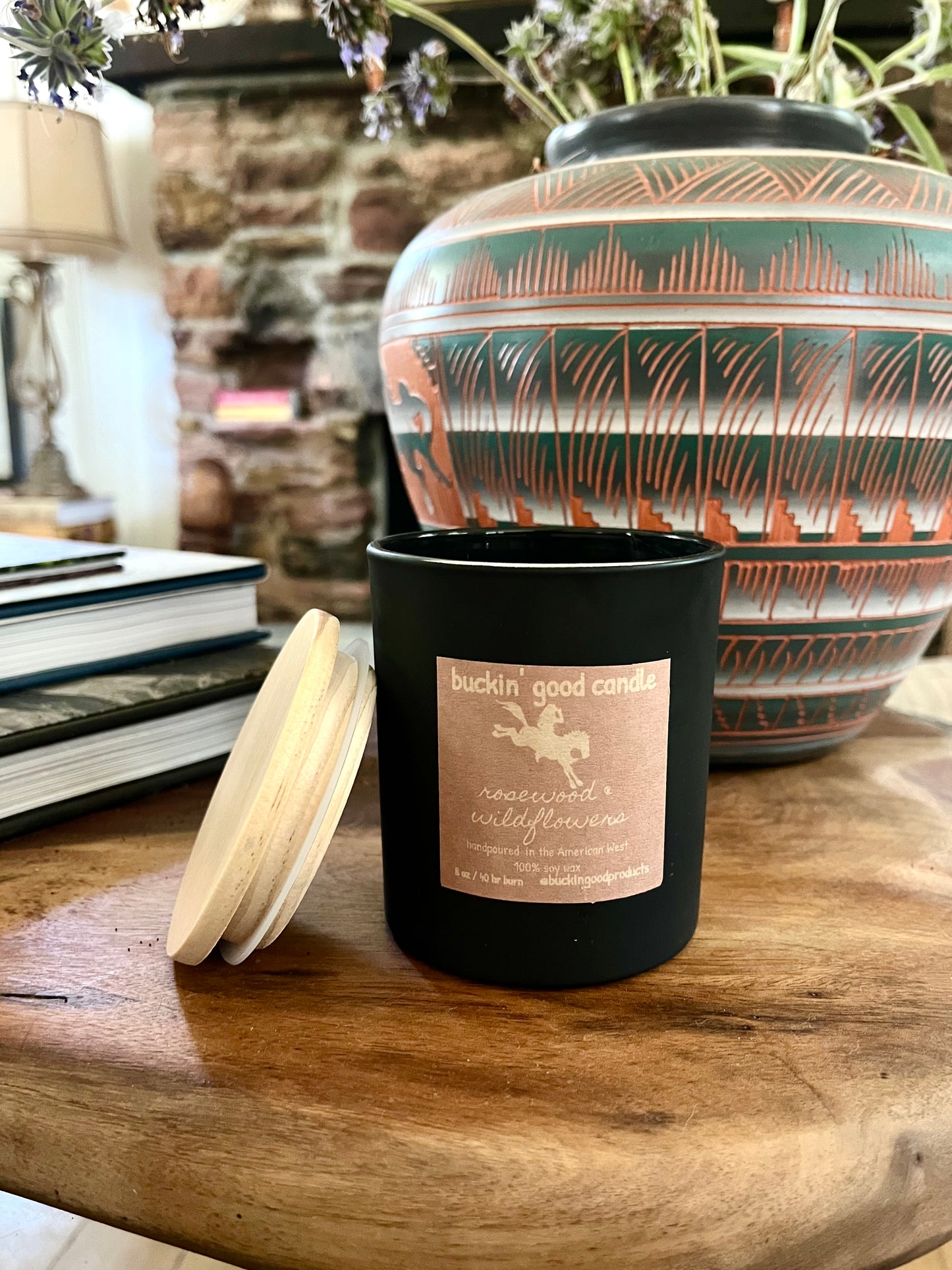 rosewood & wildflowers (buckin' good candle)